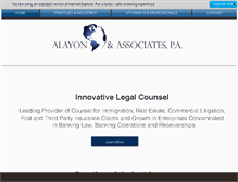 Tablet Screenshot of alayonlaw.com